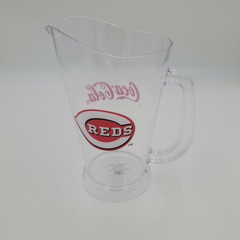 Cincinnati Reds Vintage 70s 80s Wishbone C Team Logo Plastic Coca-Cola Pitcher